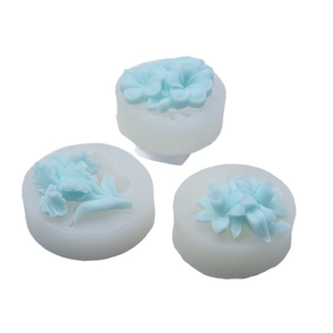 3pcs floral and pinecone silicone fondant molds for DIY cake and chocolate decorating