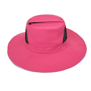 Women's rose pink mosquito protective sun hat with mesh vents and wide brim for outdoors