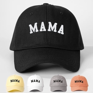 Baseball Cap MAMA Embroidery Cotton Twill Adjustable Sun Hat Casual Outdoors For Women