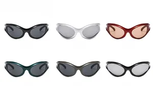 Matrix view of Y2K sports sunglasses in six different streamline color variations