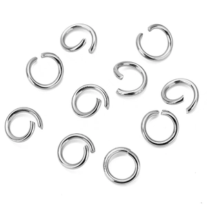 Silver open jump rings for DIY jewelry making and linking accessories in high quality