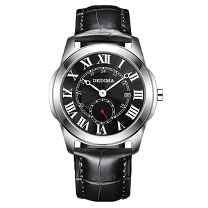 DEDIMA men's waterproof watch with Roman numerals and date window