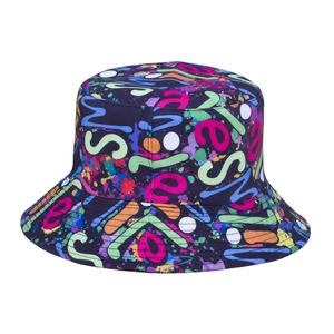 Bob style graffiti coloré réversible avec imprimé artistique et motifs urbains vibrants