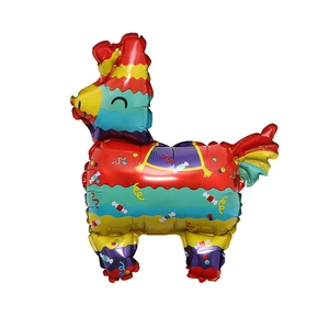 Colorful alpaca pinata foil balloon for festive theme party celebrations