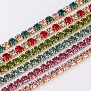 Single row 6mm round cubic zirconia tennis bracelets in multiple vibrant stone colors