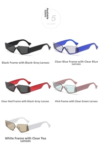 Collection of retro semi-rimless butterfly sunglasses in various Morandi and transparent colors