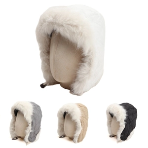 Trapper Hut Gestepptes Polyester Kunstfellgefüttert Winddicht Warm Ohrenklappe Outdoor Radfahren Neutral Winter Bombermütze