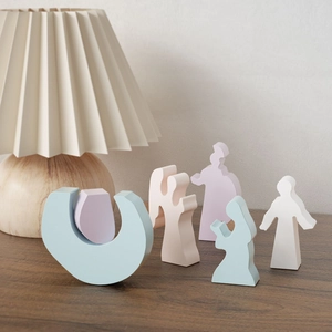 Engel-Familie Silikonform-Set in Pastelltönen für DIY-Gipsornamente und Kerzen