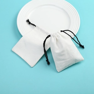 Cotton Drawstring Pouch Bag Jewelry Packaging Gift Storage Sacks Lightweight Cloth Small Organizer