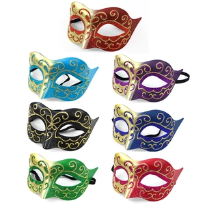 Glittering Venetian masquerade masks in multiple colors for party and ball decoration