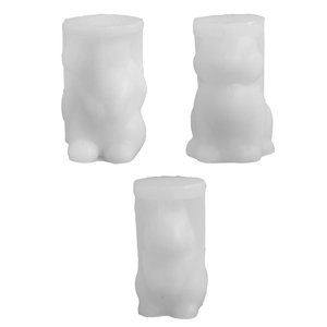 3D rabbit silicone molds for DIY scented candles, plaster crafts and soap making