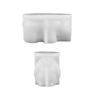 3D Silikonformen Pinguin und Nilpferd für DIY Duftkerzen und Gips-Dekorationen