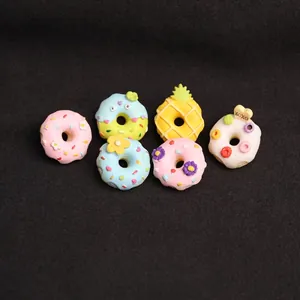 Cute Cartoon 3D Resin Donut Brooch Pin For Women Kids Food Theme Sweet Candy Dessert Brooch Badge Clothes Bag Accessories
