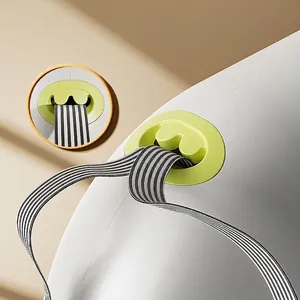 Automatic retractable dog leash with W-shaped outlet and black-white nylon strap