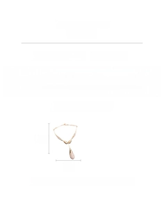 Tableau des tailles détaillé montrant 33cm de long et pendentif goutte avec strass