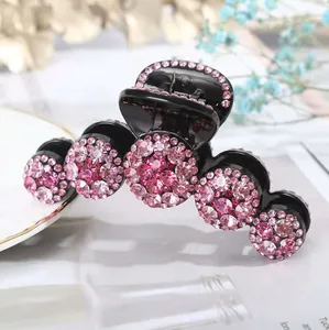 Molletta Per Capelli Con Strass Scintillanti Grande Resina Grappolo Cinque Cerchi Accessorio Acconciatura Per Donne