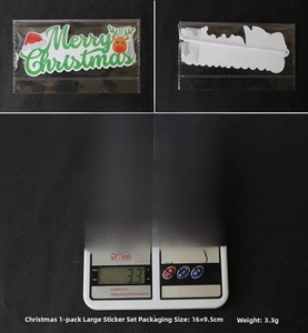 Topper per torta verde Merry Christmas 16x9,5cm con dettaglio del peso