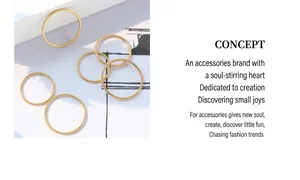 Detail view showing a set of six minimalist golden titanium steel stackable rings