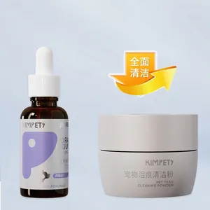 Kit Kimpets 30ml de liquide et poudre de nettoyage pour taches de larmes d'animaux