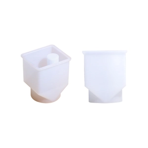 Stampo in silicone per vaso a forma di casa in resina per composizioni floreali fai da te