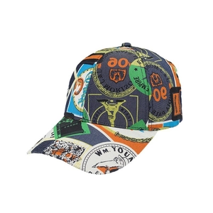 Gorra de béisbol unisex con coloridos estampados de insignias vintage para el sol