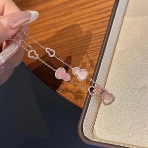 Wulu Gourd Pendant Bracelet Copper Zircon Mother Of Artificial Pearl Hollow Design Adjustable Jewelry For Women New Chinese Style