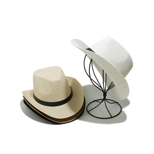 Vintage Straw Fedora Hat Men Summer Beach Sun Protection Paper Woven Panama Jazz Hat With Belt Buckle