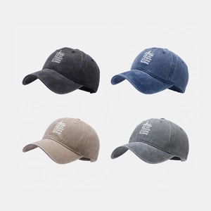 Washed Cotton Baseball Cap Vintage Distressed Sun Protection Hat With Cross Religious Print For Men Women Outdoor Casual