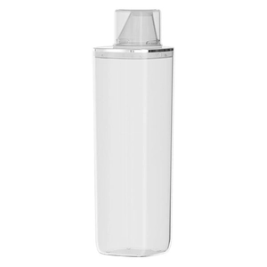 Transparent airtight food storage jar with lid for kitchen dry goods and flour storage