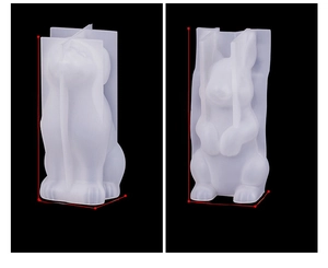 Detailed 3D silicone molds for DIY resin and candle making in cat and dog shapes