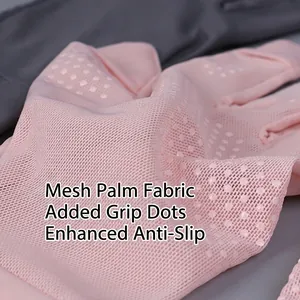 Gants de protection solaire en maille rose respirante avec picots antidérapants