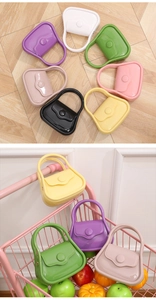 Close-up of mini PVC jelly bags in macaron colors with polished high-gloss finish