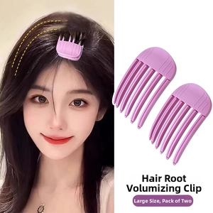 Detail of purple volume hair clips for root lift showing large size 2-piece set design