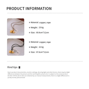 Detailed product specifications for the gourd pendant necklace with size and weight info