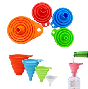 Silicone Collapsible Funnel Food Grade Portable Folding Mini Kitchen Tool For Liquid Oil Transfer Heat Resistant
