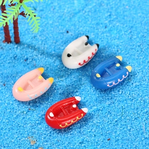 Estilo Mediterráneo Barcos en Miniatura Figuritas de Resina Náutico Yacht Bote de Goma Para Acuario Suculentas DIY Paisaje Decoración