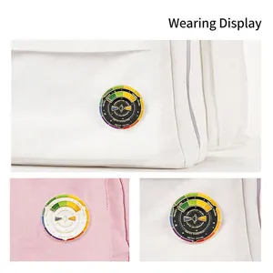 Creative spinning enamel color wheel pins for backpacks and clothing accessories