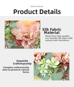 Detailed close-up showing realistic silk dahlia petals and natural leaf textures