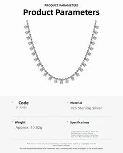 Detailed view of S925 sterling silver necklace featuring 3mm 5A cubic zirconia stones
