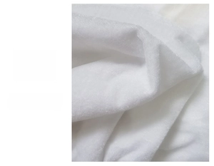 Macro shot of soft white velvet fabric texture and elegant folds for Christmas stockings