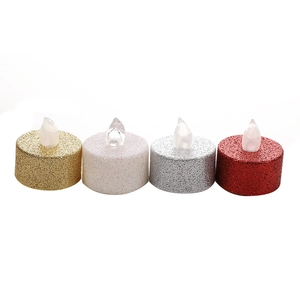 Creative LED tea lights with gold glitter finish for romantic proposal and party decor