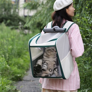 Sac à dos respirant pour animaux avec grande fenêtre transparente pour voyage extérieur