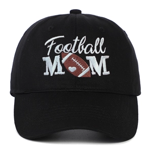 Football MOM Embroidered Baseball Cap Cotton Washed Adjustable Dad Hat For Women Sports Fan Mother Gift