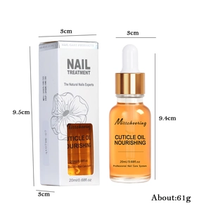 Nourishing 20ml cuticle oil in glass dropper bottle with minimalist packaging box