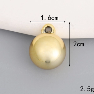 Golden UV heart charm pendant with 1.6cm width and 2cm height for DIY jewelry making