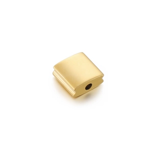 Golden square magnetic clasp for DIY jewelry making in polished stainless steel finish