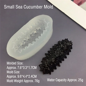 Detailed sea cucumber silicone mold for cake baking and DIY resin crafts with fine textures