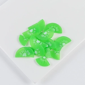 Realistic PVC kiwi slices for DIY cake decoration and artificial fruit crafts