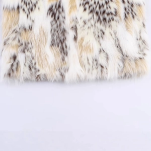Chic leopard print faux fur coat for women with soft texture and animal pattern design