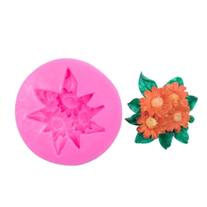 Moule en silicone rose pour gâteaux fondant tournesol et ornements d'aromathérapie